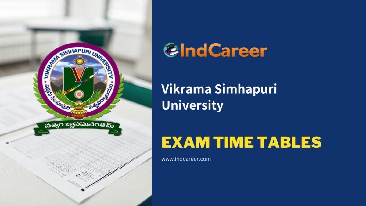 Vikrama Simhapuri University Exam Time Tables