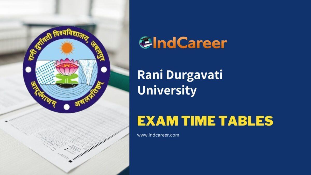 Rani Durgavati University Exam Time Tables