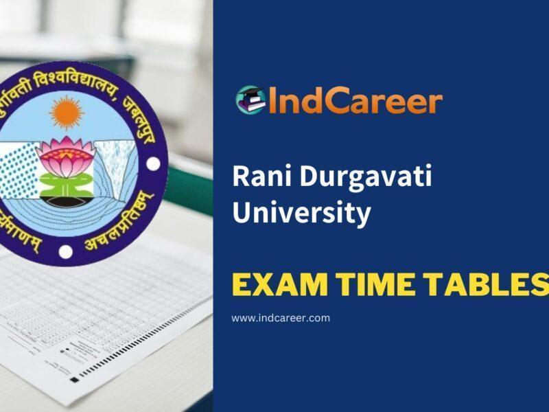 Rani Durgavati University Exam Time Tables