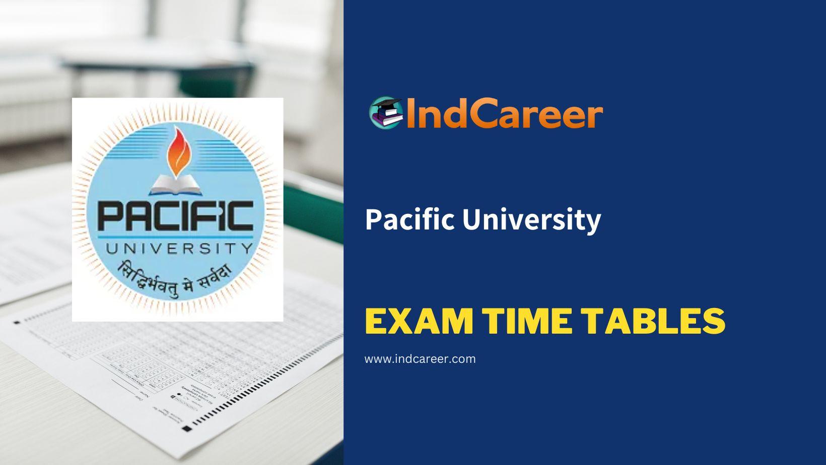 Pacific University Exam Time Tables