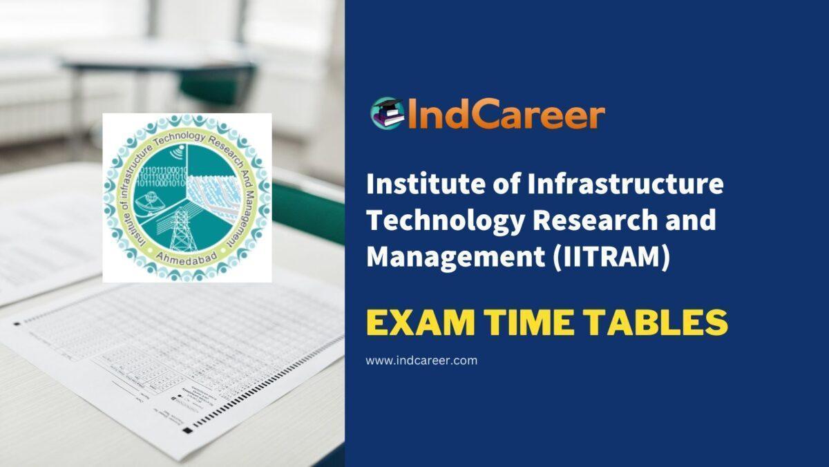 Institute of Infrastructure Technology Research and Management (IITRAM) Exam Time Tables