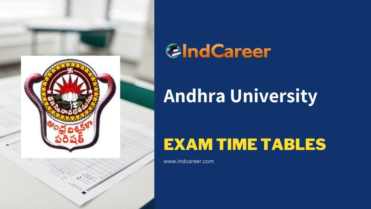 Andhra University Exam Time Tables