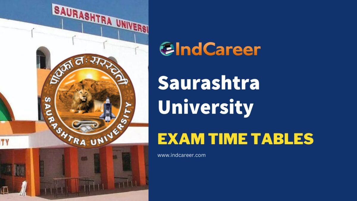 Saurashtra University Exam Time Tables