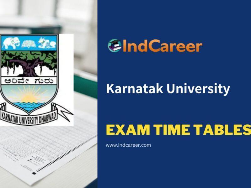 Karnatak University Exam Time Tables
