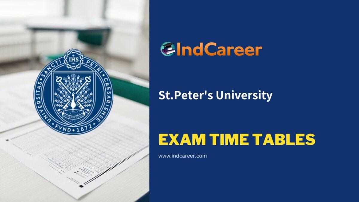 St.Peter's University Exam Time Tables