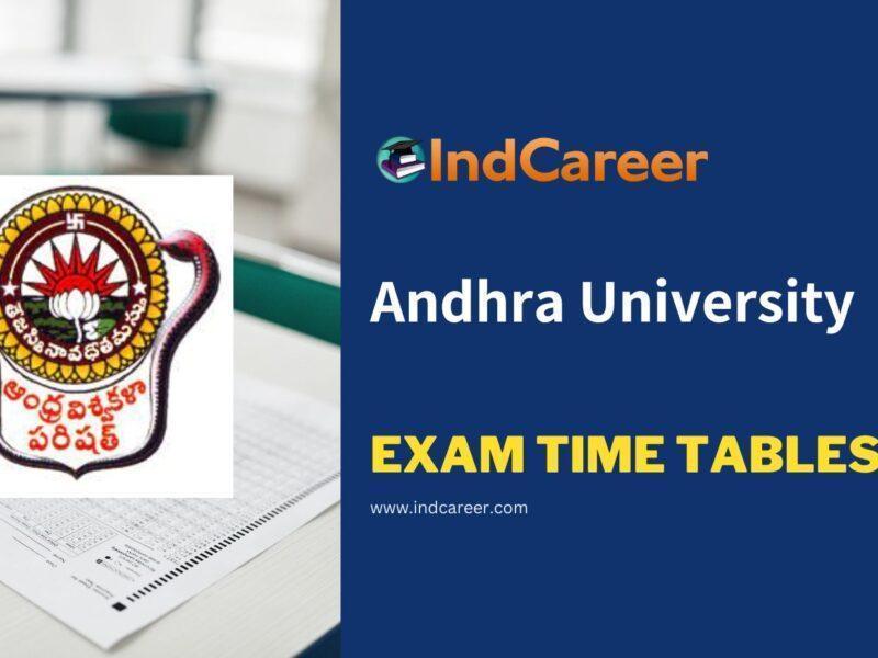 Andhra University Exam Time Tables