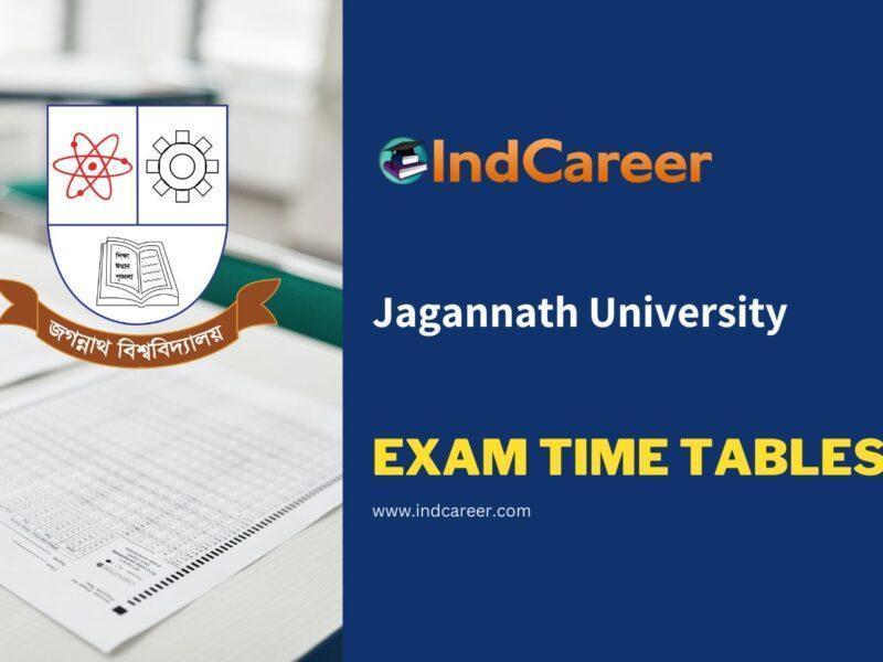 Jagannath University Exam Time Tables