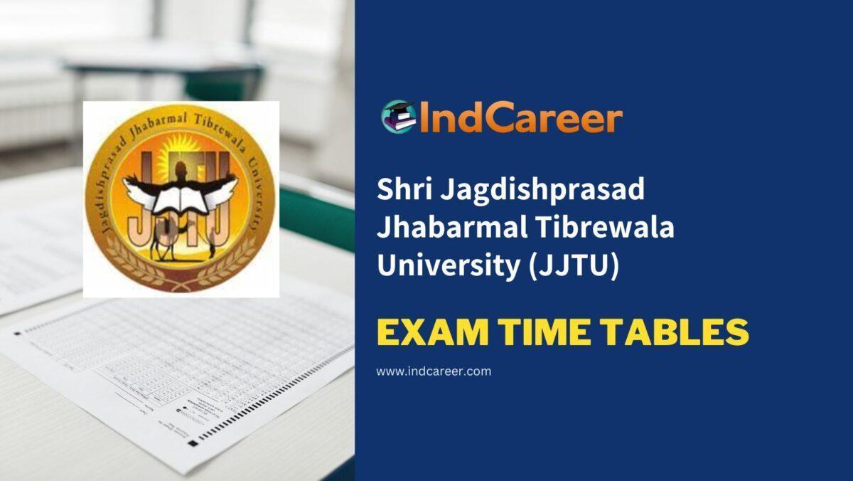 Shri Jagdishprasad Jhabarmal Tibrewala University (JJTU) Exam Time Tables