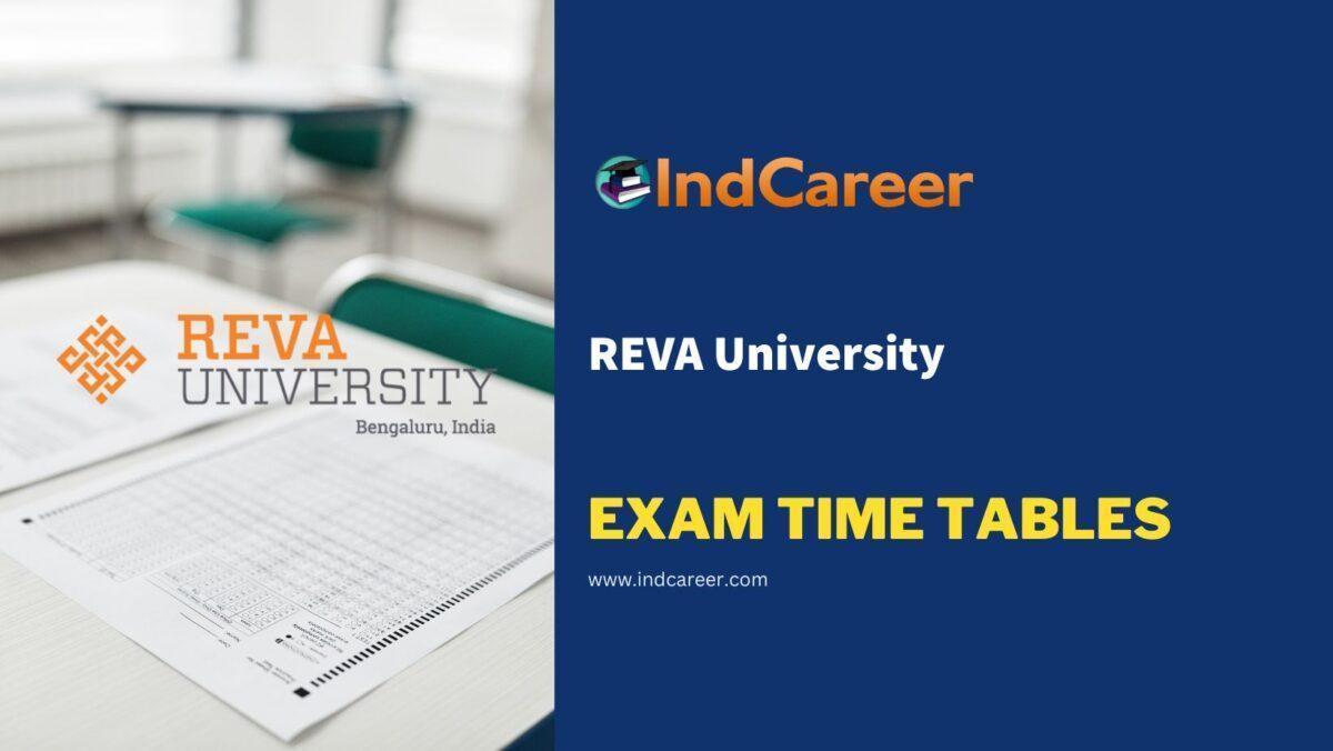 REVA University Exam Time Tables