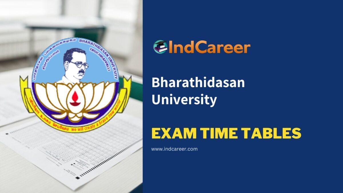Bharathidasan University Exam Time Tables
