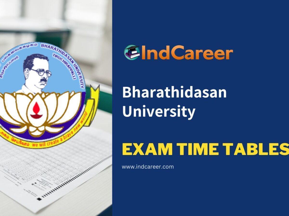 Bharathidasan University Exam Time Tables
