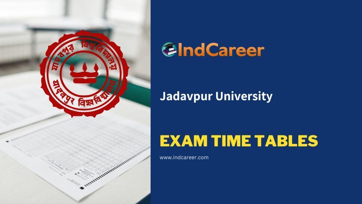 Jadavpur University Exam Time Tables