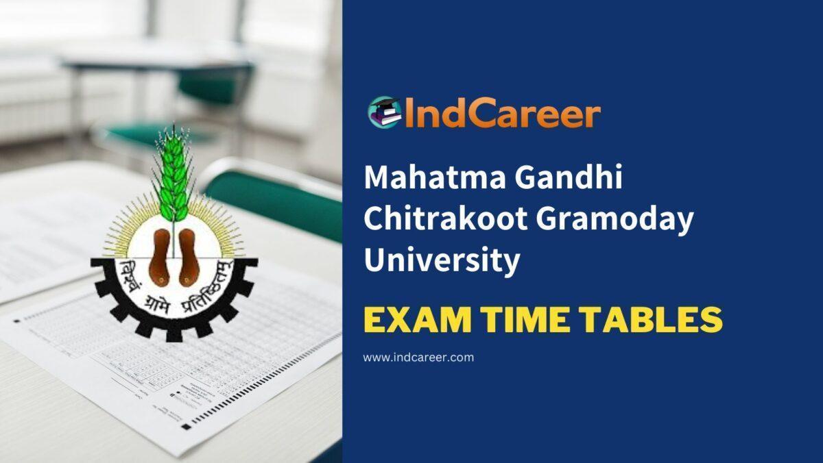 Mahatma Gandhi Chitrakoot Gramoday University Exam Time Tables