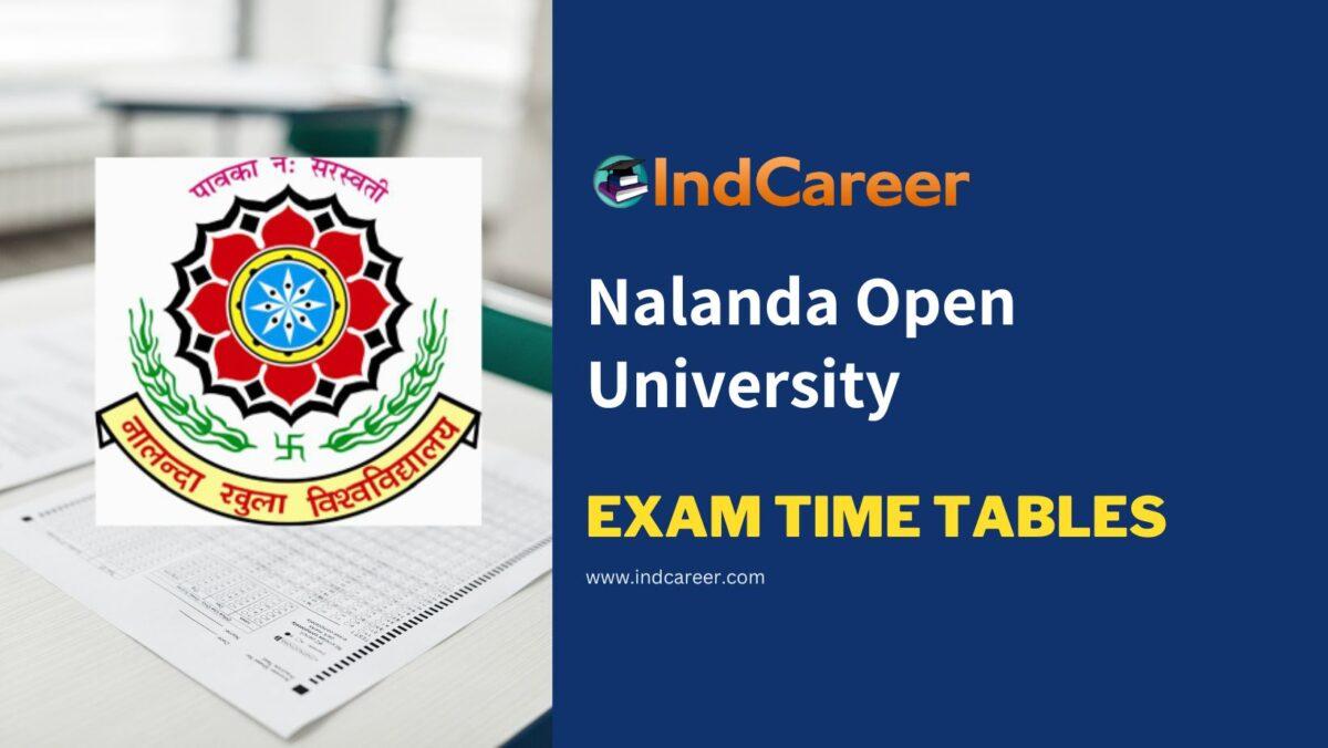 Nalanda Open University Exam Time Tables