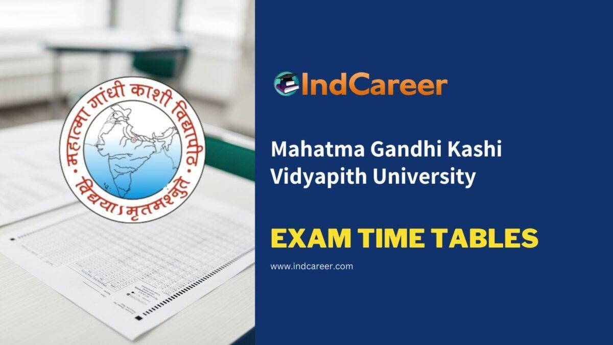 Mahatma Gandhi Kashi Vidyapith University Exam Time Tables