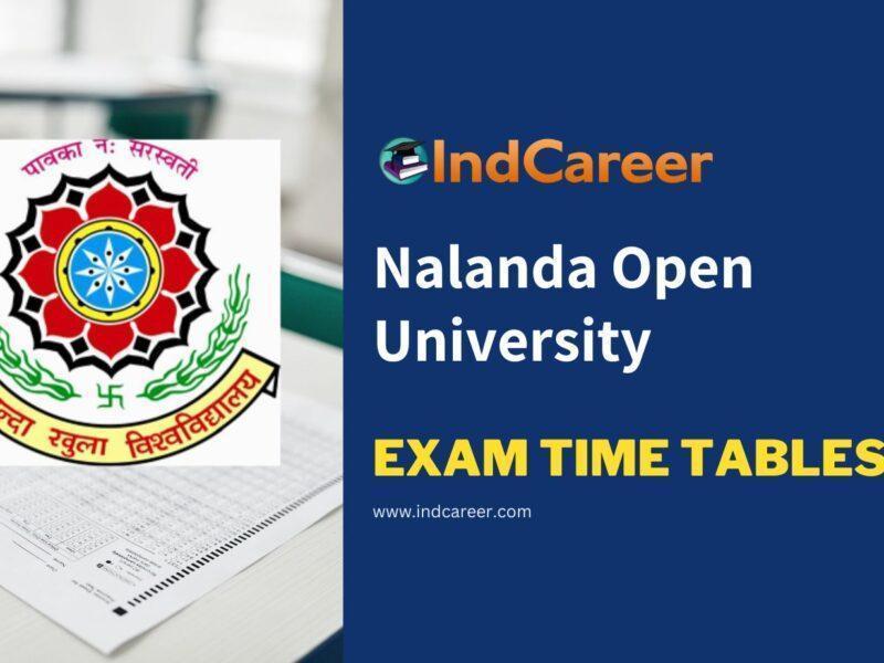 Nalanda Open University Exam Time Tables