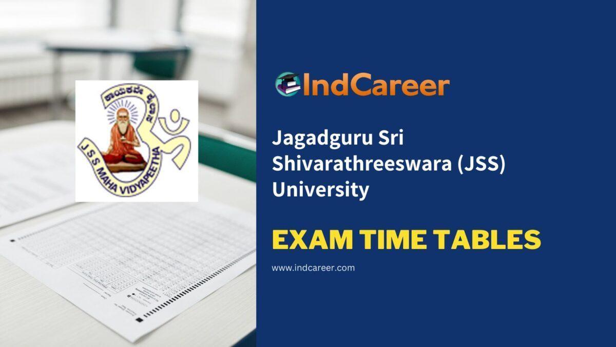 Jagadguru Sri Shivarathreeswara (JSS) University Exam Time Tables