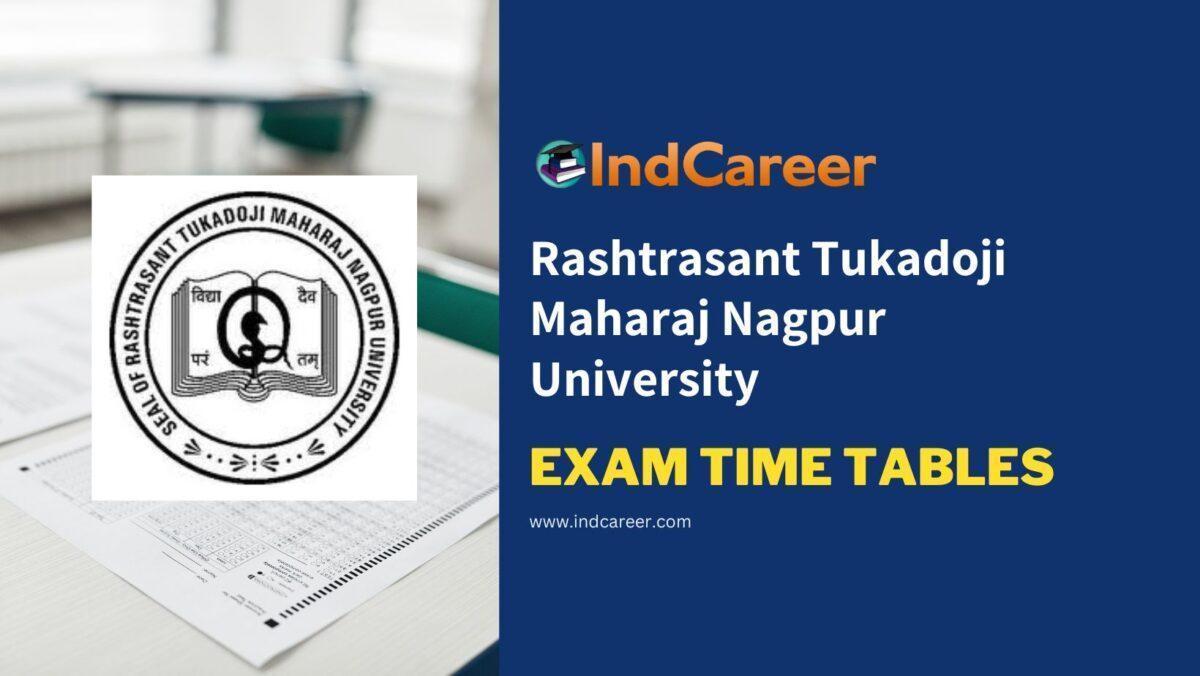 Rashtrasant Tukadoji Maharaj Nagpur University Exam Time Tables