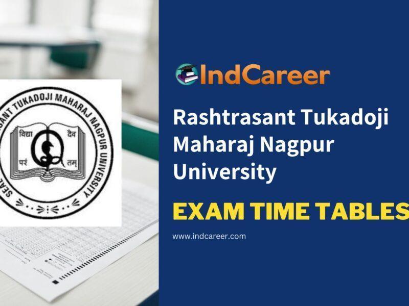 Rashtrasant Tukadoji Maharaj Nagpur University Exam Time Tables