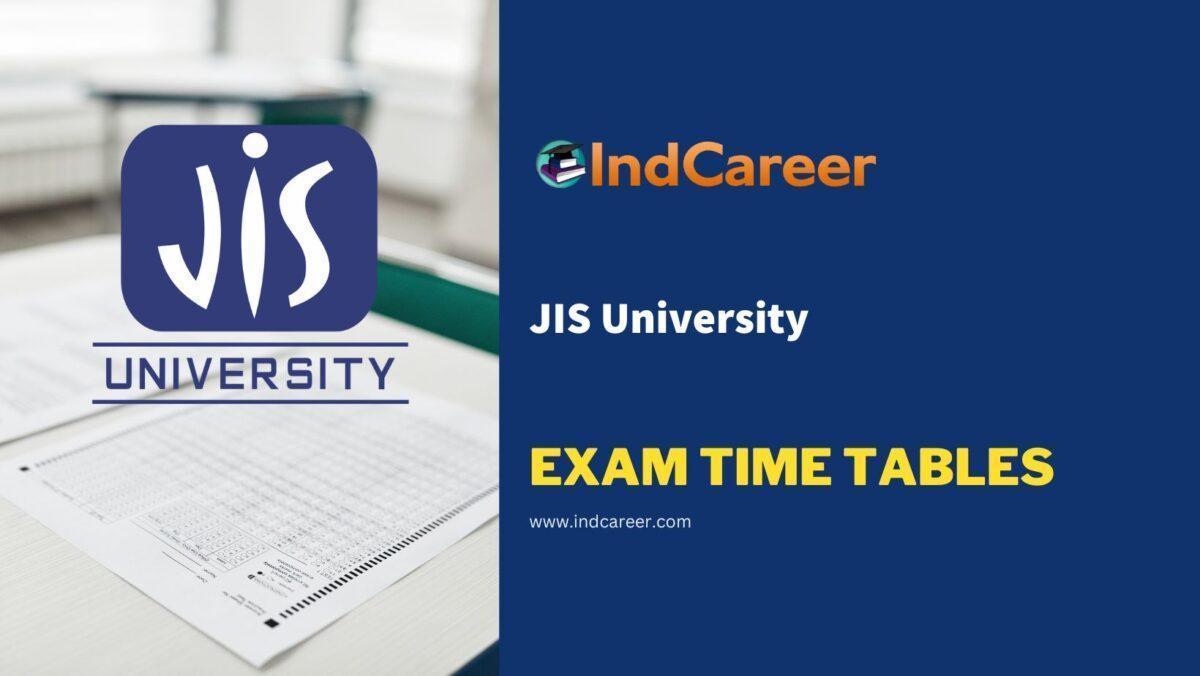 JIS University Exam Time Tables