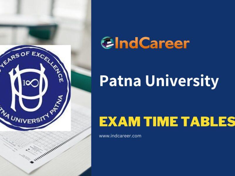 Patna University Exam Time Tables