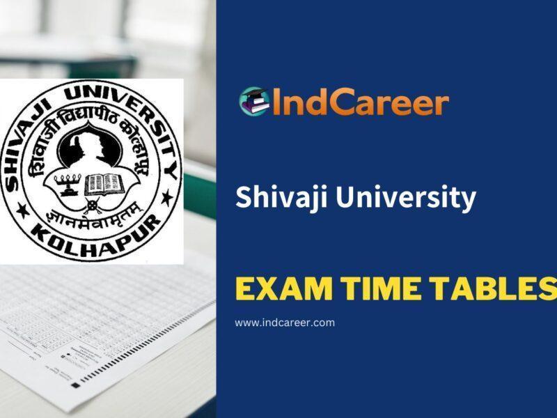 Shivaji University Exam Time Tables