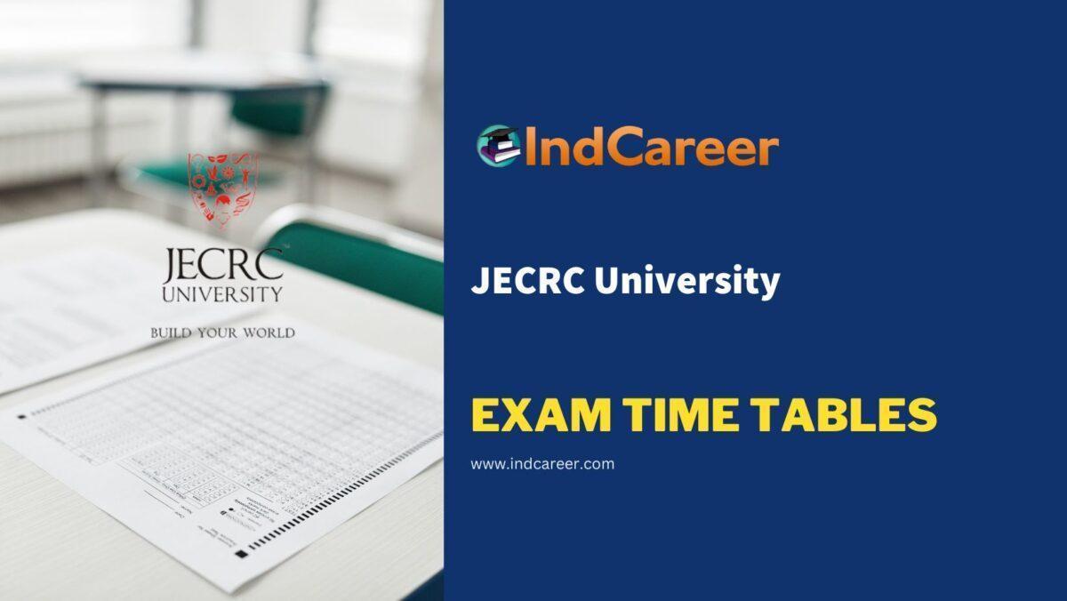 JECRC University Exam Time Tables