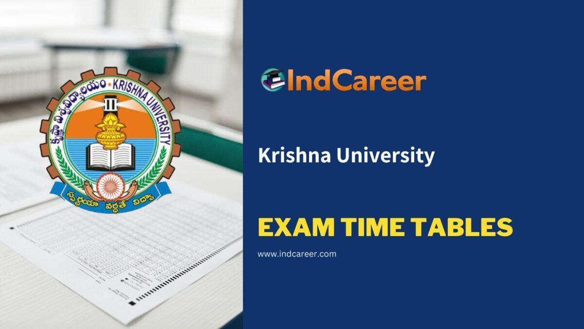 Krishna University Exam Time Tables