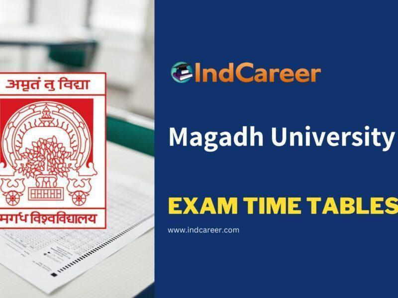 Magadh University Exam Time Tables
