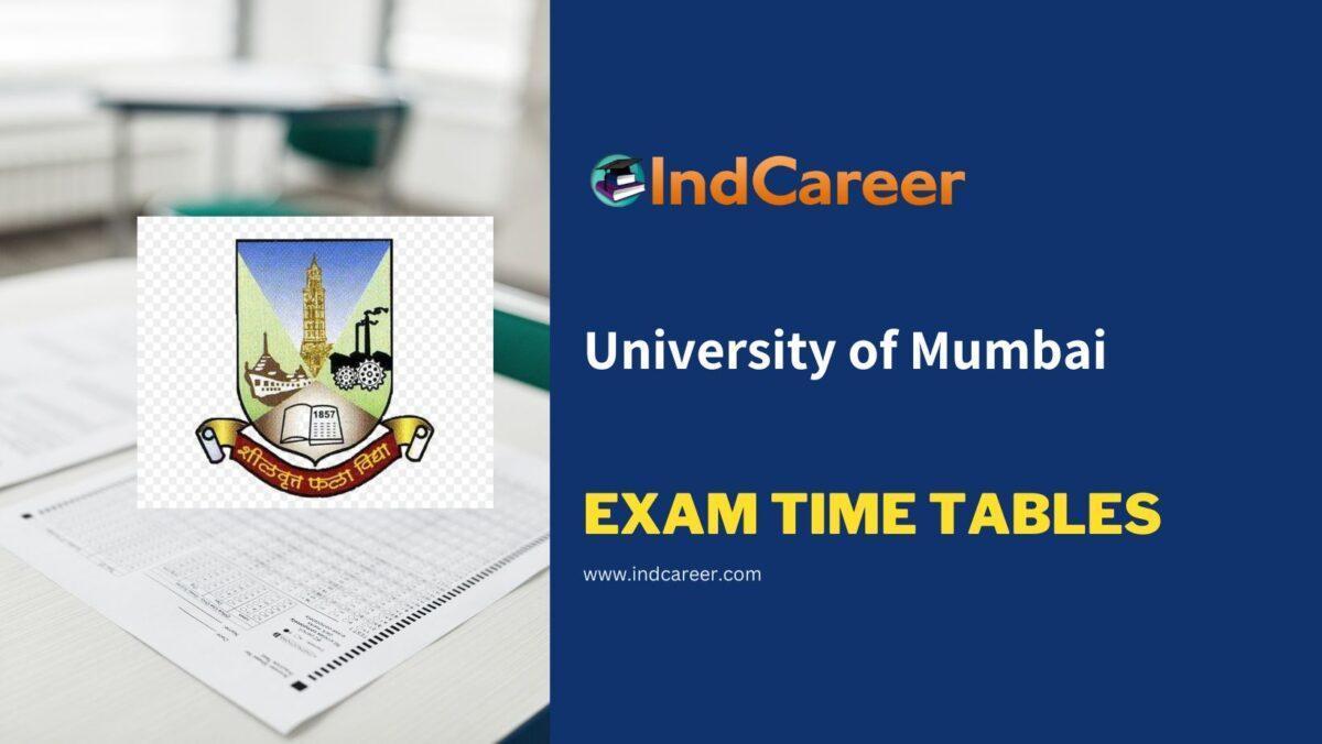 University of Mumbai Exam Time Tables