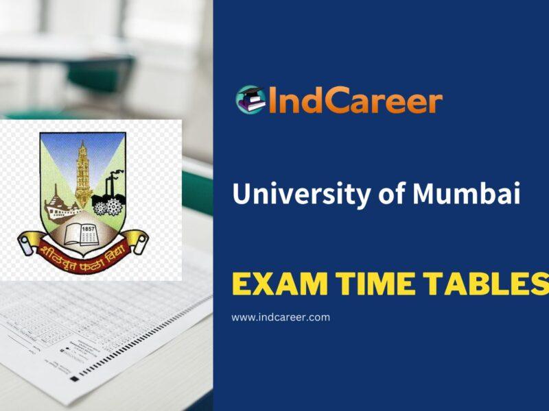 University of Mumbai Exam Time Tables