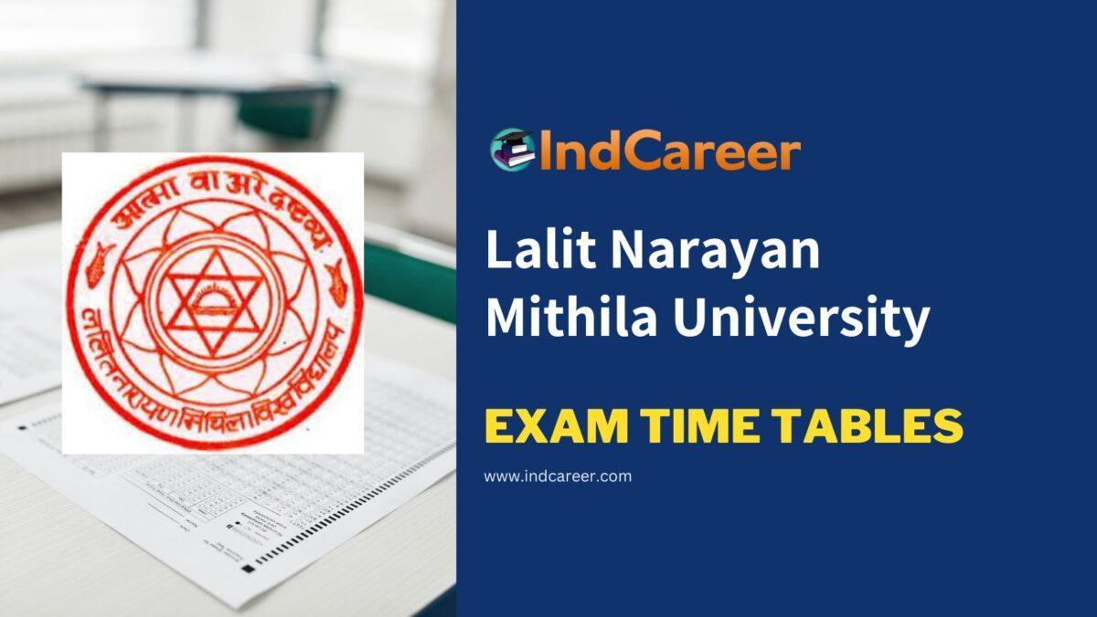 Lalit Narayan Mithila University Exam Time Tables