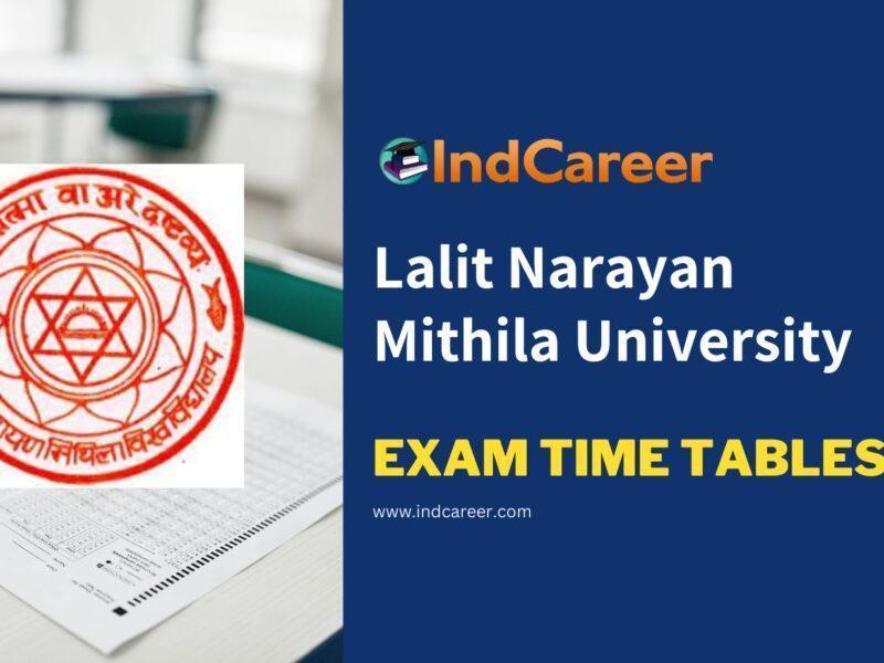 Lalit Narayan Mithila University Exam Time Tables