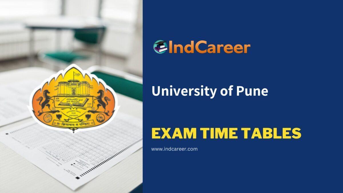 University of Pune Exam Time Tables