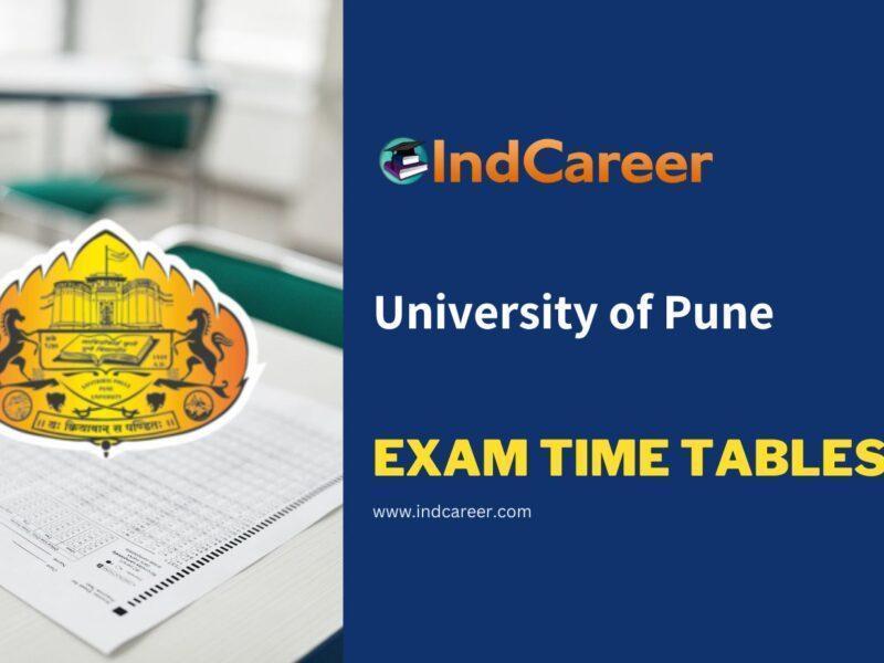 University of Pune Exam Time Tables