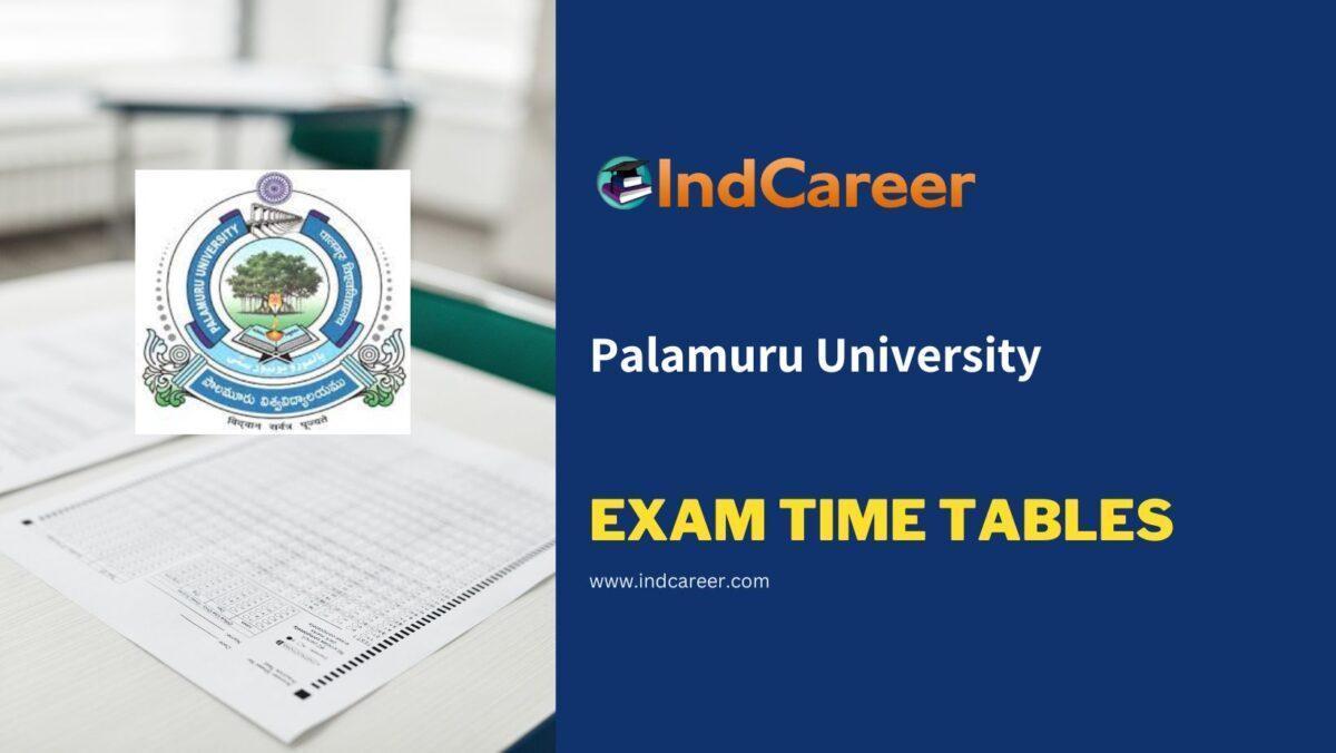 Palamuru University Exam Time Tables