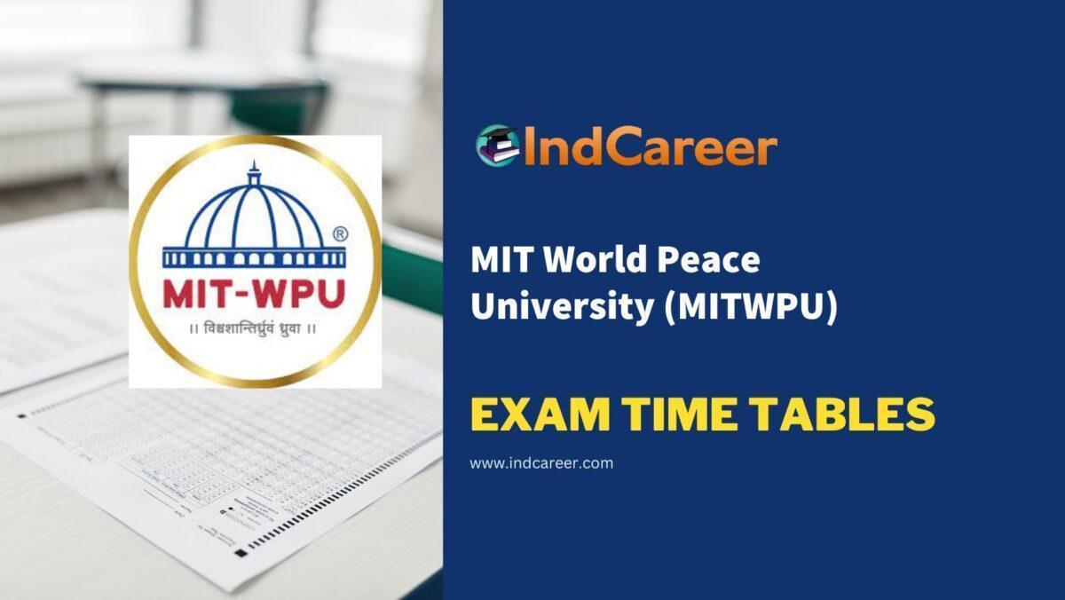 MIT World Peace University (MITWPU) Exam Time Tables