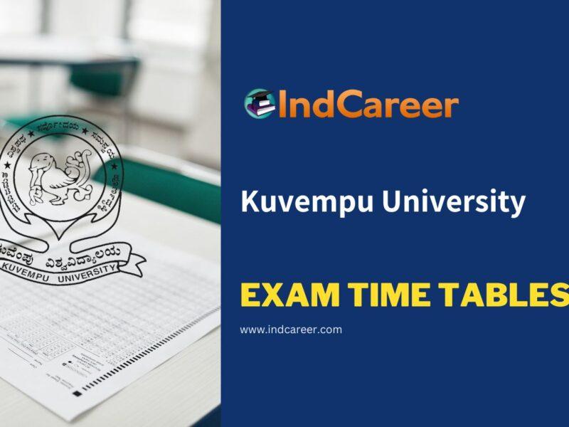 Kuvempu University Exam Time Tables
