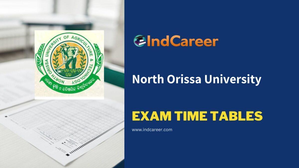 North Orissa University Exam Time Tables