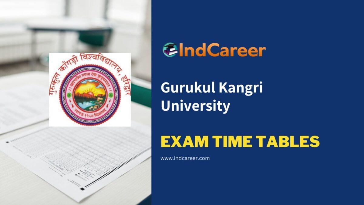 Gurukul Kangri University Exam Time Tables