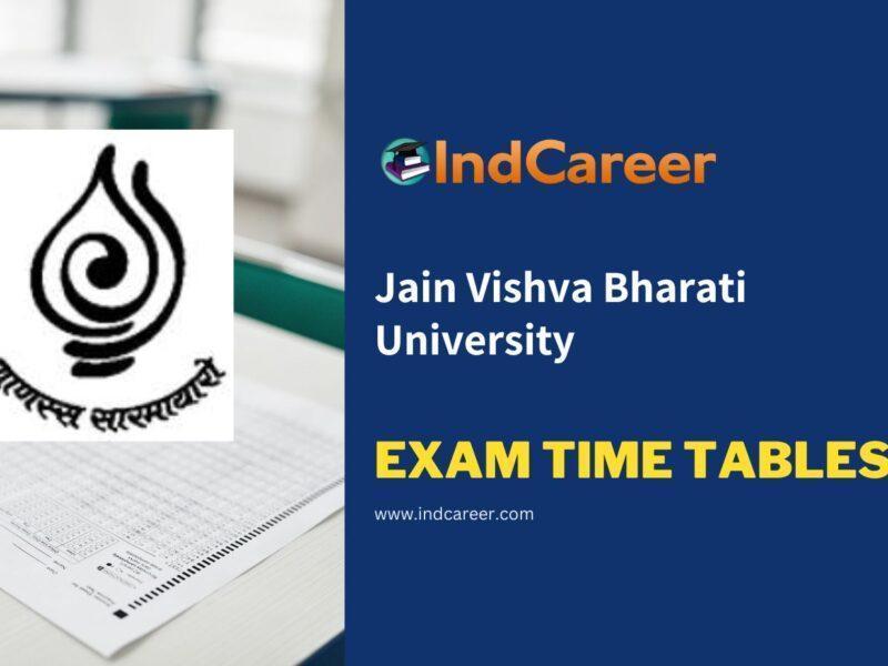 Jain Vishva Bharati University Exam Time Tables