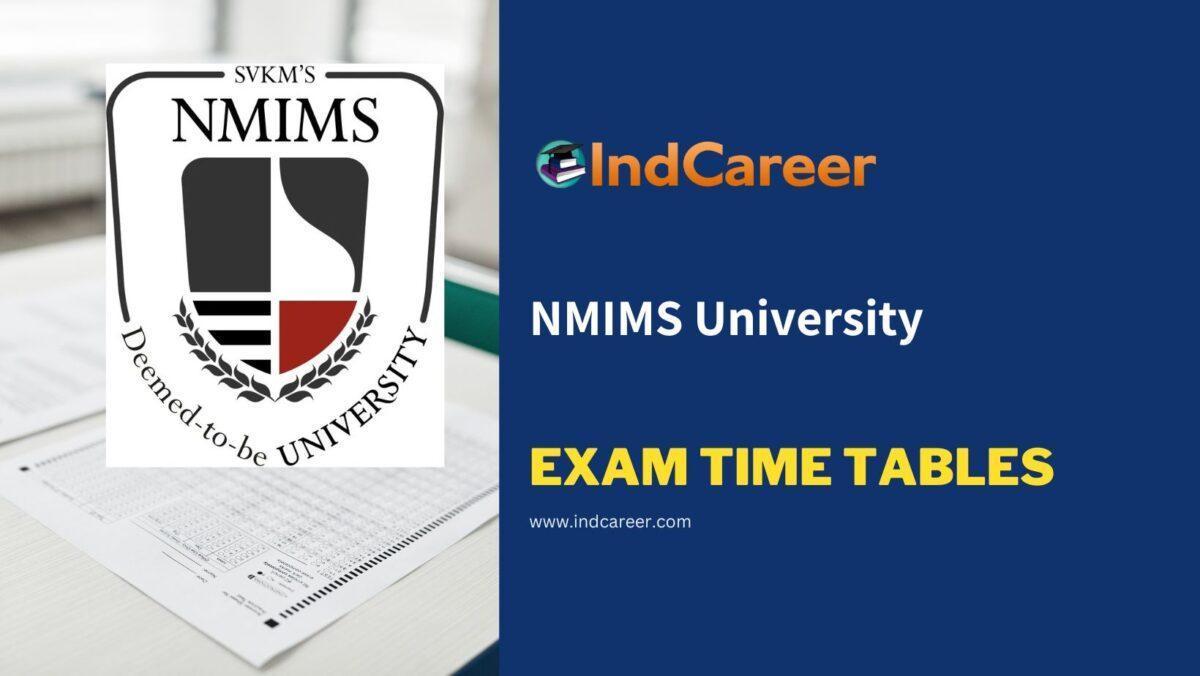 NMIMS University Exam Time Tables