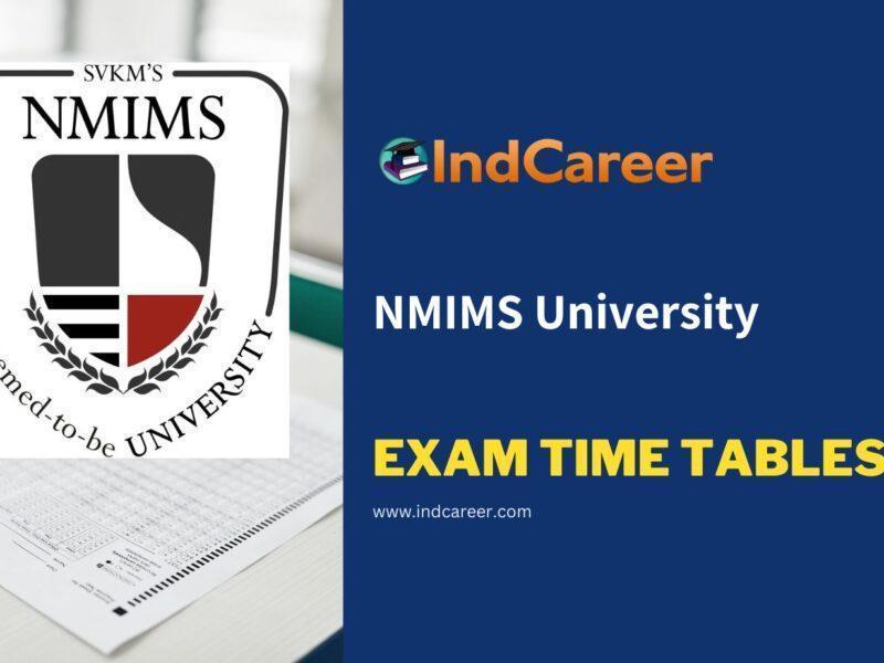 NMIMS University Exam Time Tables