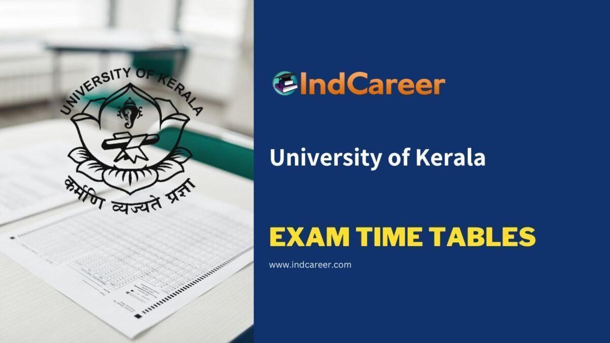 University of Kerala Exam Time Tables
