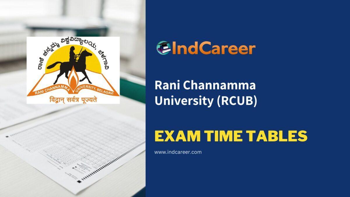 Rani Channamma University (RCUB) Exam Time Tables