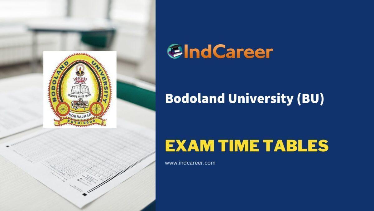 Bodoland University (BU) Exam Time Tables