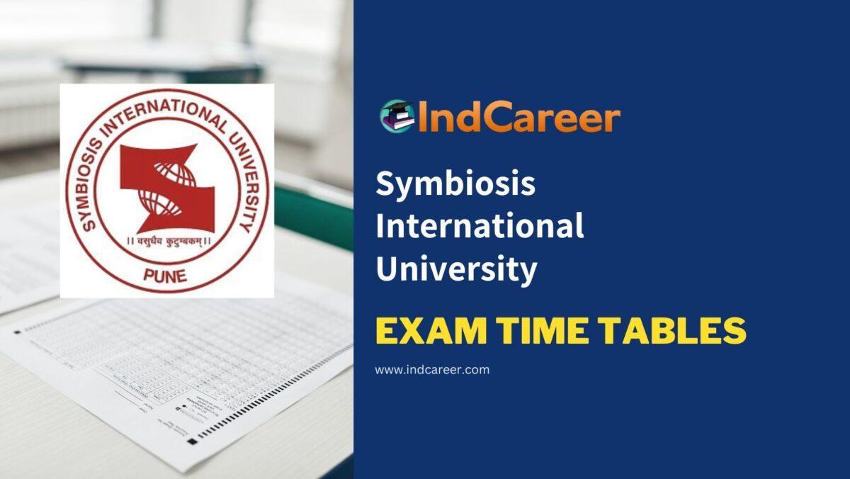 Symbiosis International University Exam Time Tables