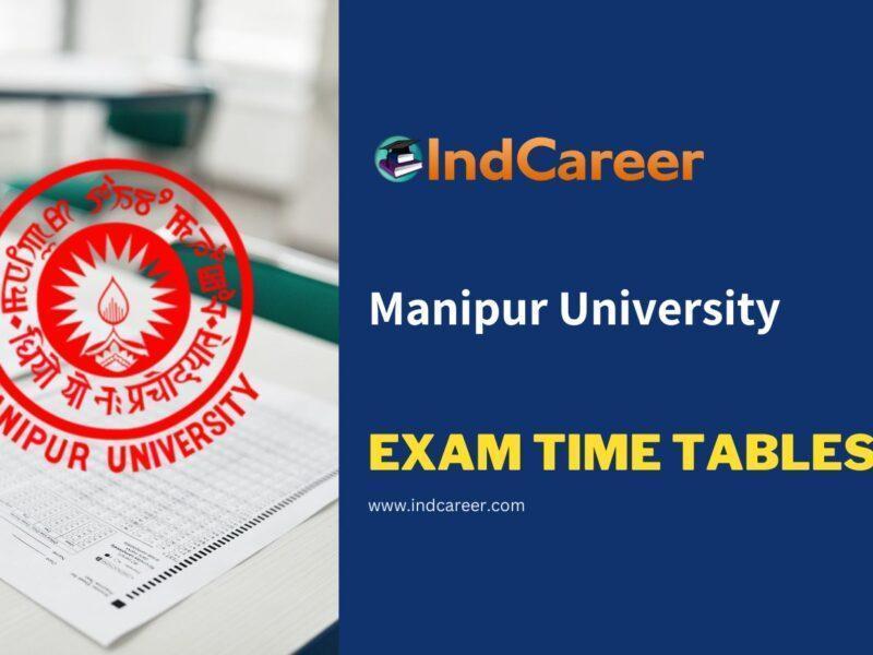 Manipur University Exam Time Tables