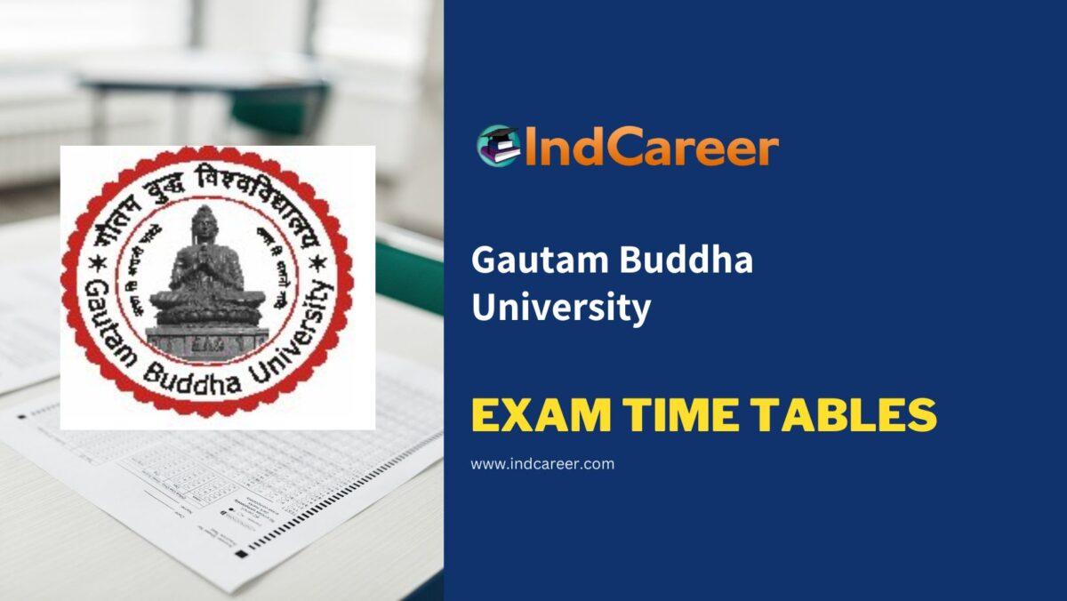 Gautam Buddha University Exam Time Tables