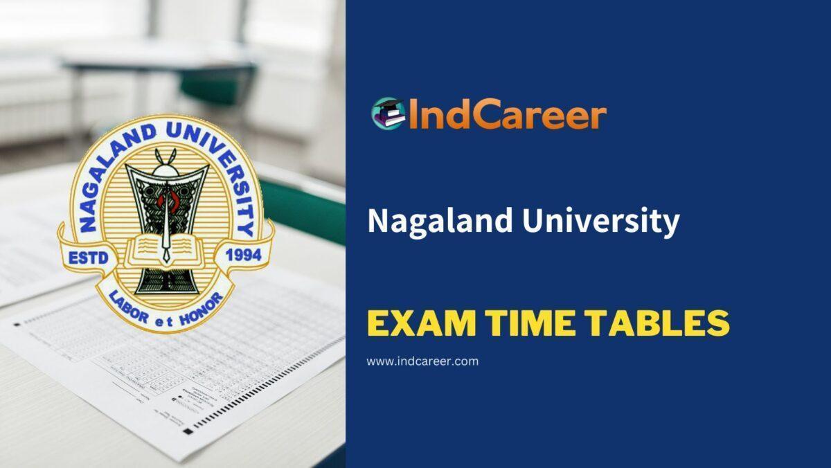 Nagaland University Exam Time Tables